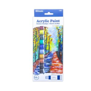 ACRILICA 12ML X 12 COLORES BAZIC